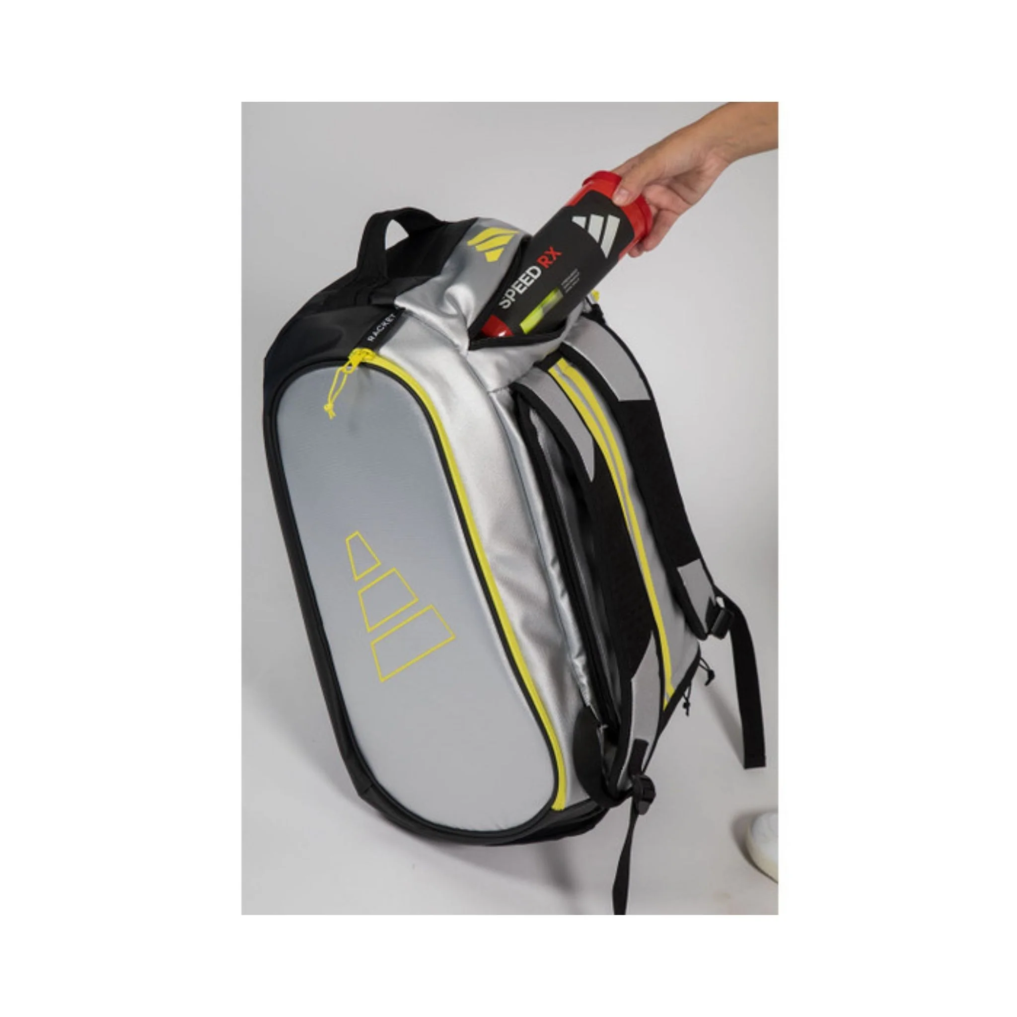 Adidas Tour Racketbag Silver/lime 2026 - Image 5