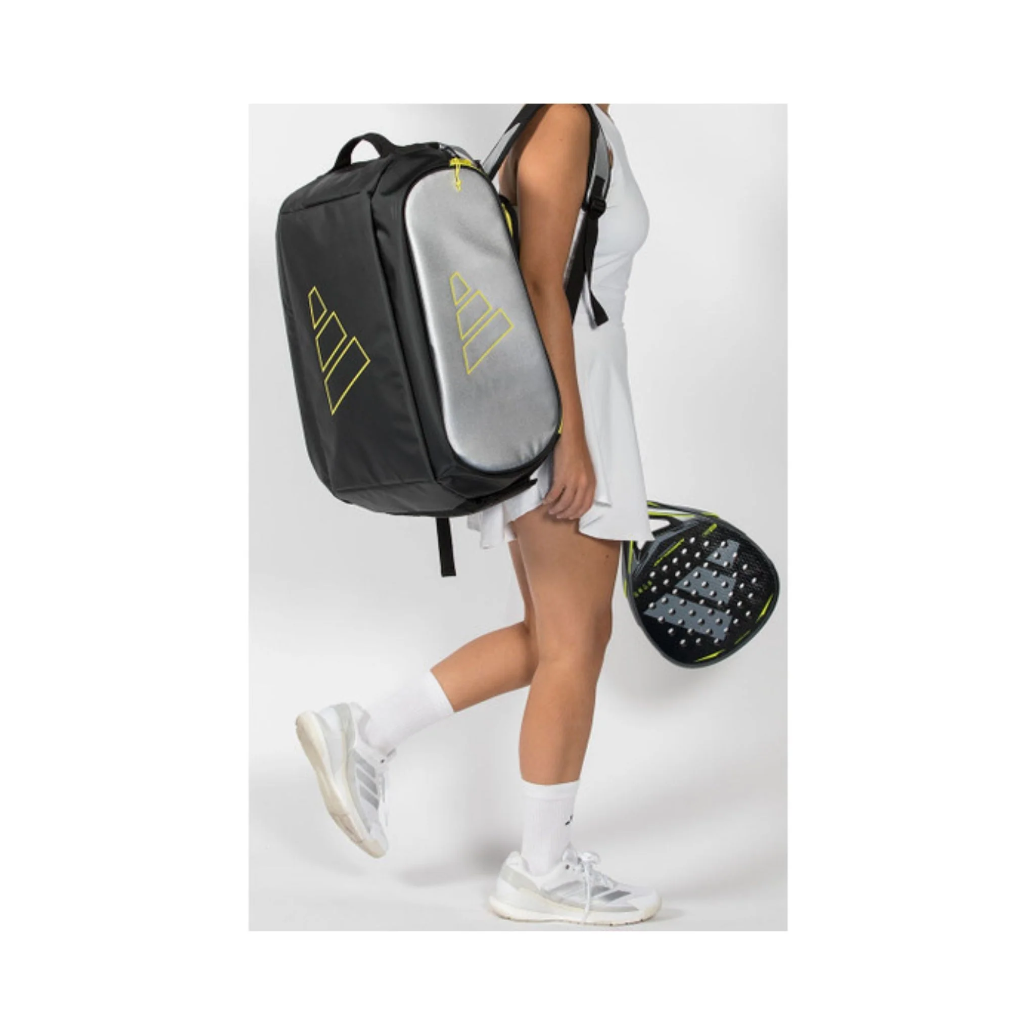 Adidas Tour Racketbag Silver/lime 2026 - Image 6