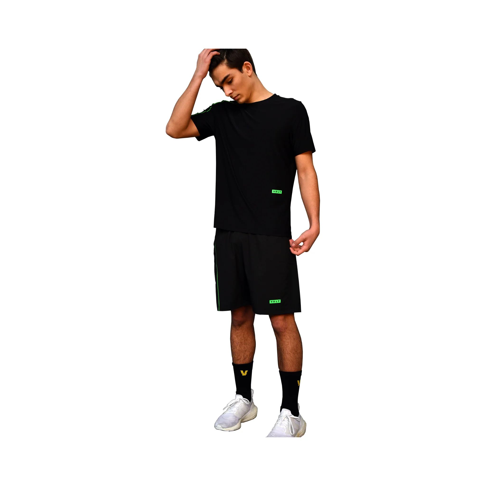 Volt Performance Shorts V6 Black & Green | Men - Image 4